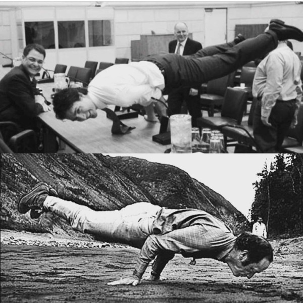 Justin Trudeau, the Prime Minister of Canada, has been known to showcase his fitness by performing impressive handstands,