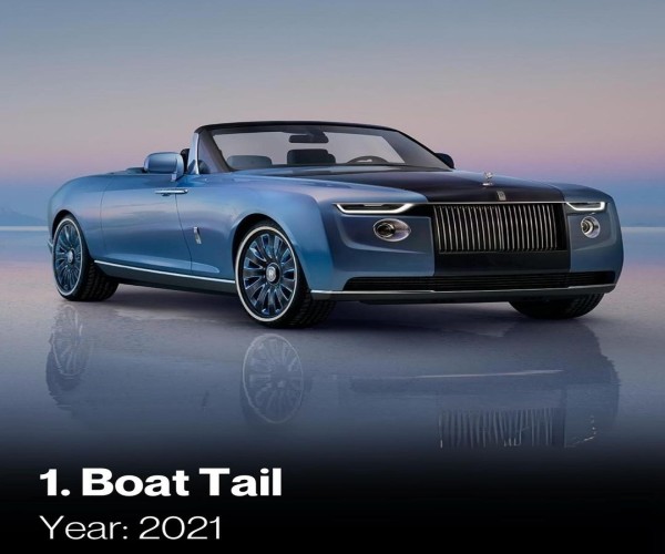 Rolls Royce, A "boat tail" car is a style of automobile